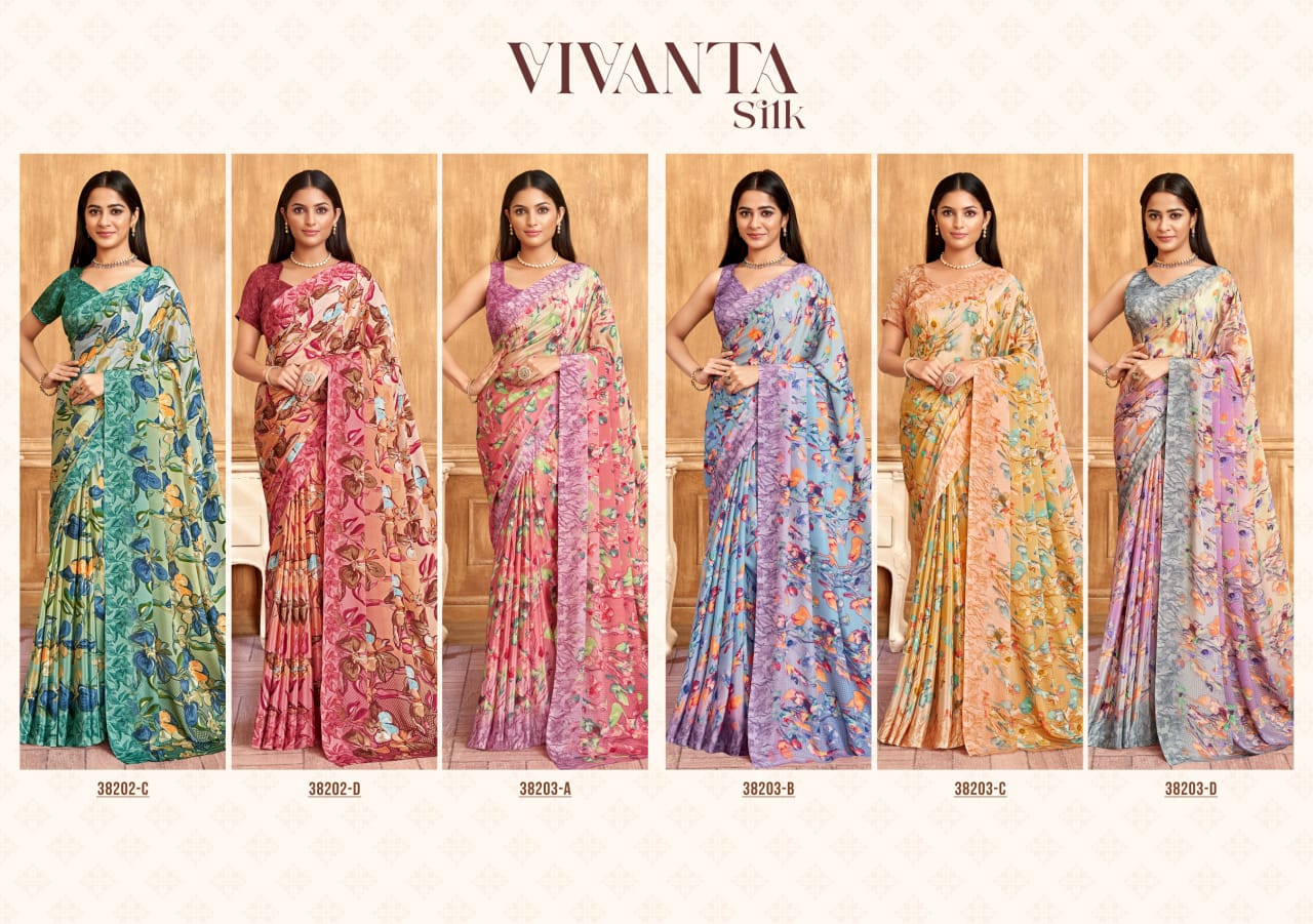 Vivanta Silk 39 By Ruchi Silk Crepe Printed Wholesale Sarees In India
